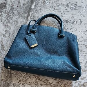 Iacuccui Made In Italy Pebbled Leather Satchel
